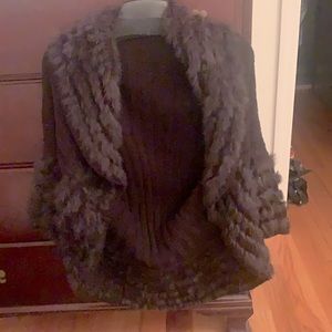 Beautiful rabbit fur poncho